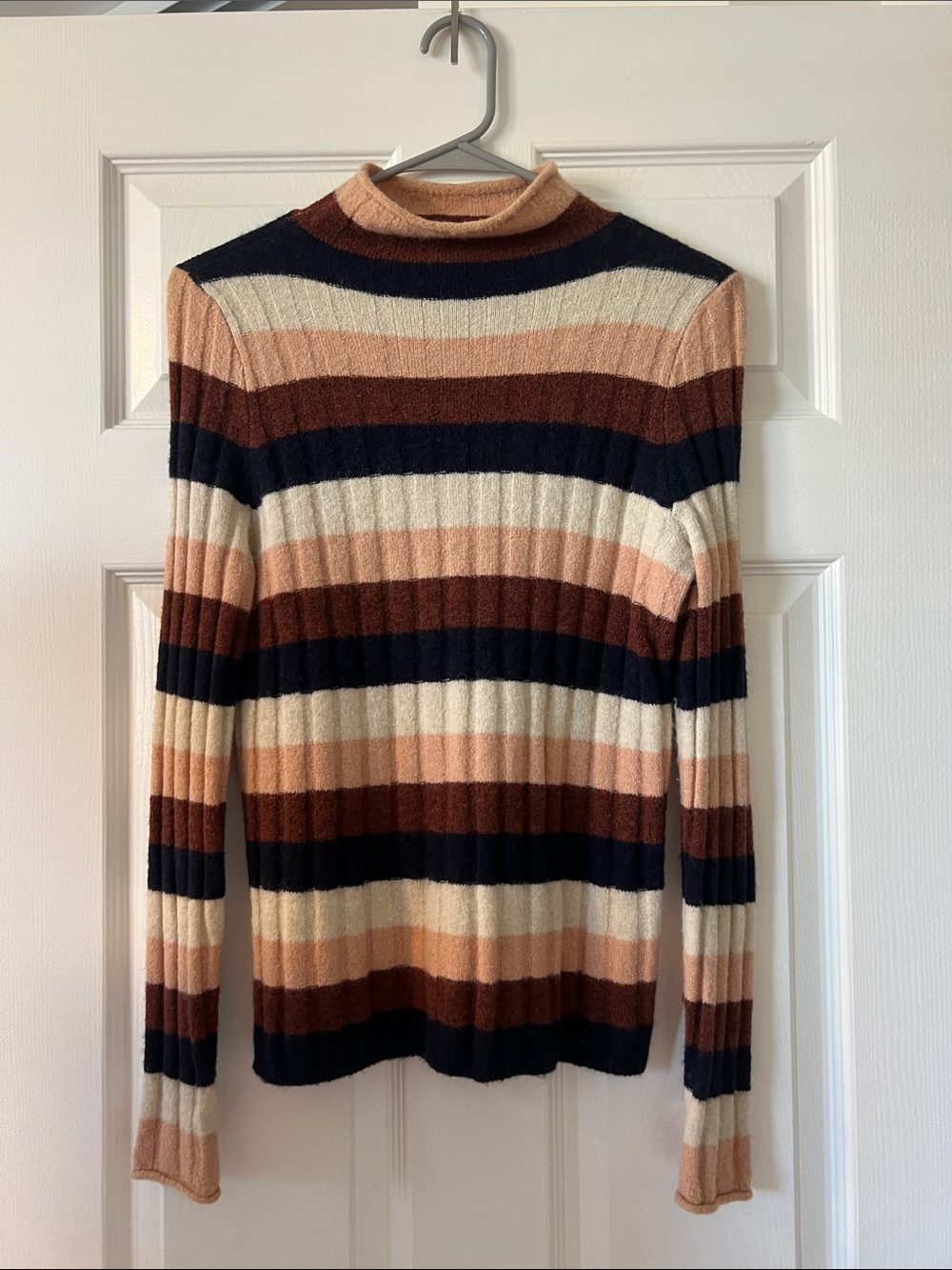 Madewell Cowl Neck Stripped Sweater